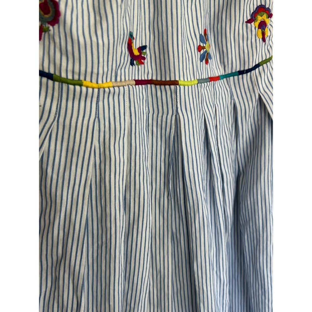 NWT Derhy Paris 100% Cotton Embroidered Halter Midi Dress M Open Back Boho - Picture 4 of 15